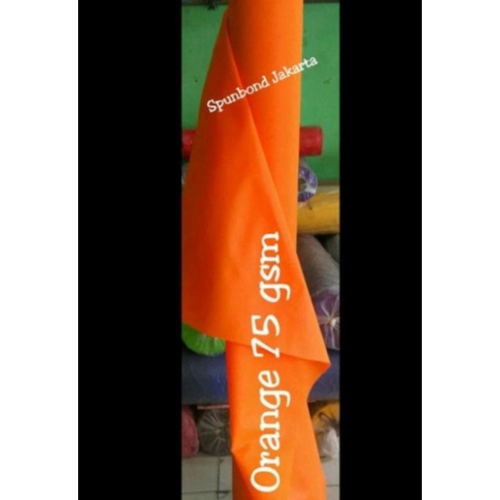 Tissue Kertas /Tissue furing/ Kain Hand Bouquet/ Spunbond gsm mix /kain furing/kain spunbond per meter-Orange Tua 75gsm