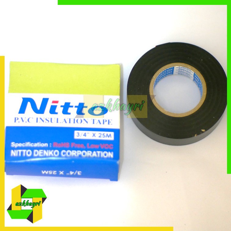 Nitto Isolasi Listrik Kabel Hitam PVC Tape