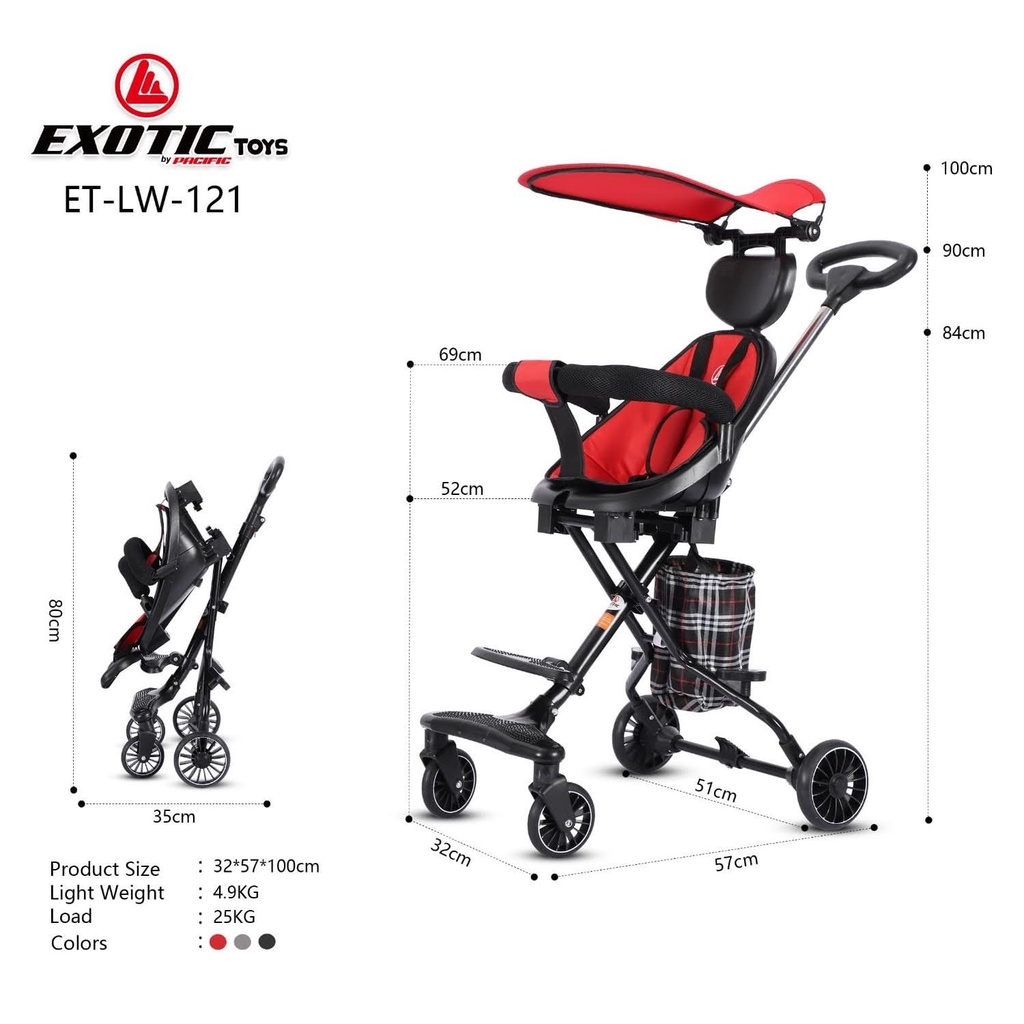 Exotic Stroller ET-LW121-2  / Kereta Dorong Bayi