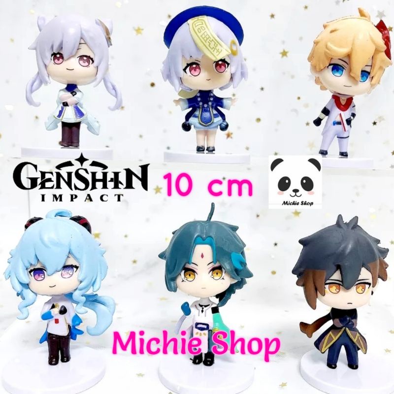 Figure GI Genshin Impact (set 6 chibi) Topper Anime Jean Win Kaeya Nijisanji kawaii