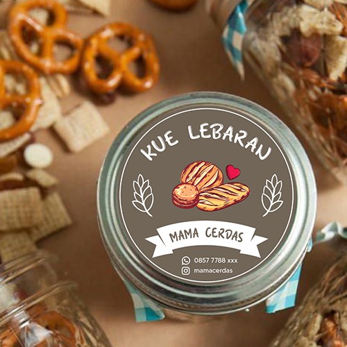

Label Stiker Vynil Bulat Box kue MURAH (custom Design)