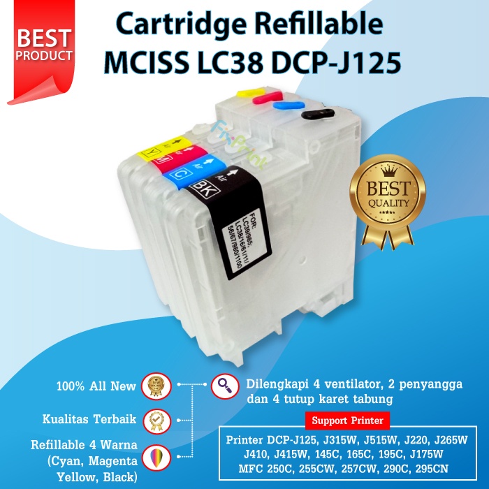 Cartridge Tinta MCISS LC38 LC39 LC67 Refill J125 J315 J415 J515 J265