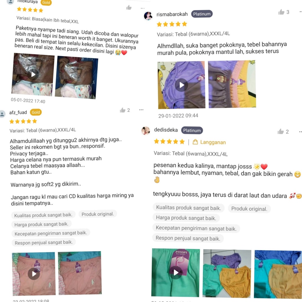 Celana Dalam Wanita Jumbo 5L 4L 3L XL L CD Wanita Big Size Elastis CD Ibu Hamil BB 40kg-130kg