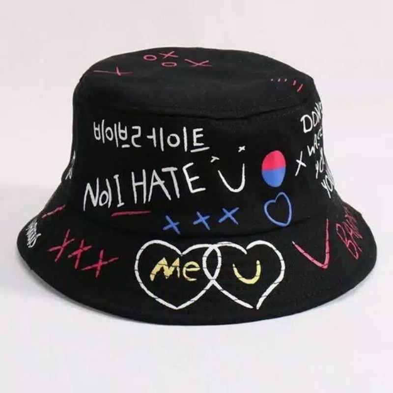 topi backet sablon badas