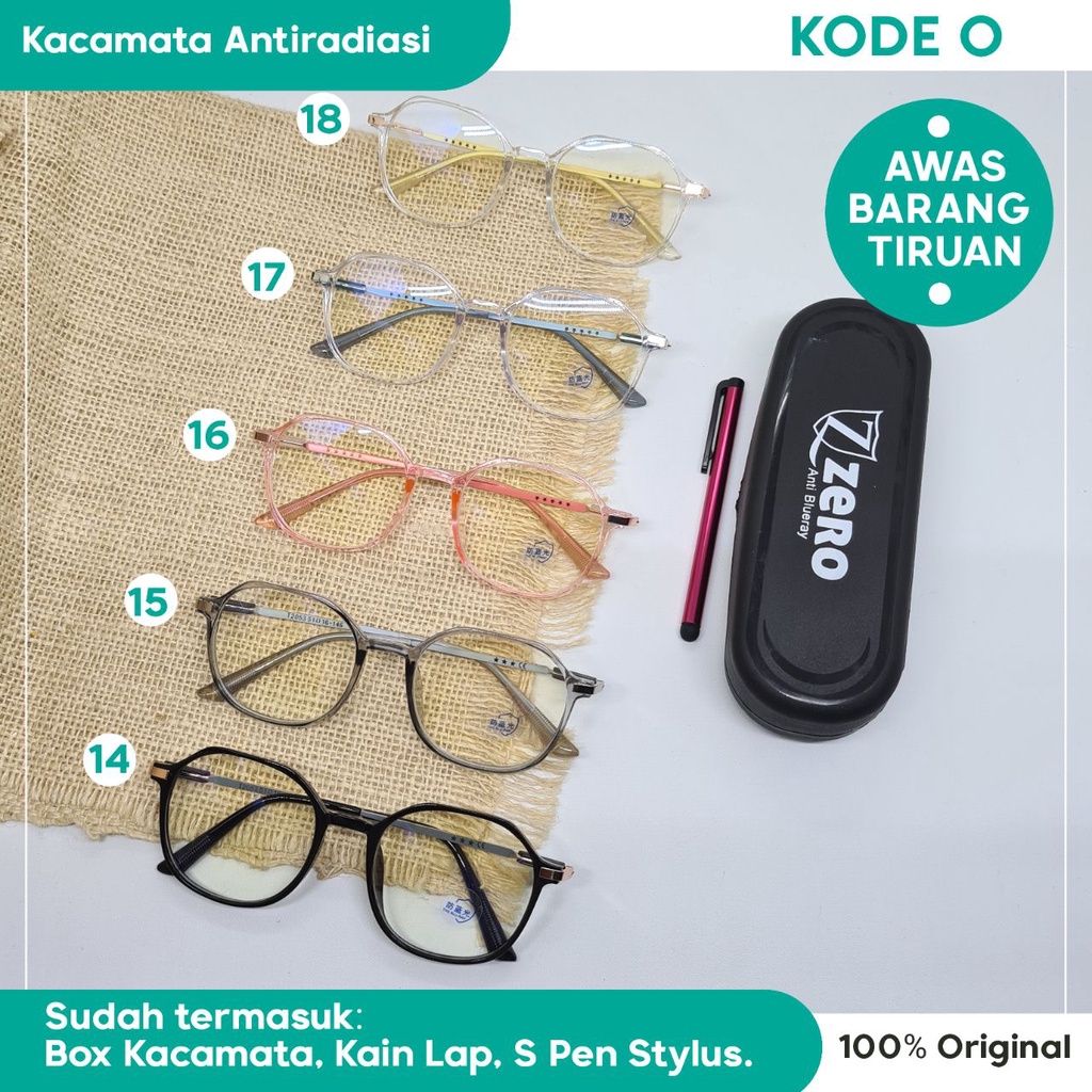 Kacamata Anti Radiasi | Kode O14-16 | Kacamata Radiasi | Kacamata Radiasi HP | Kacamata Radiasi Wani