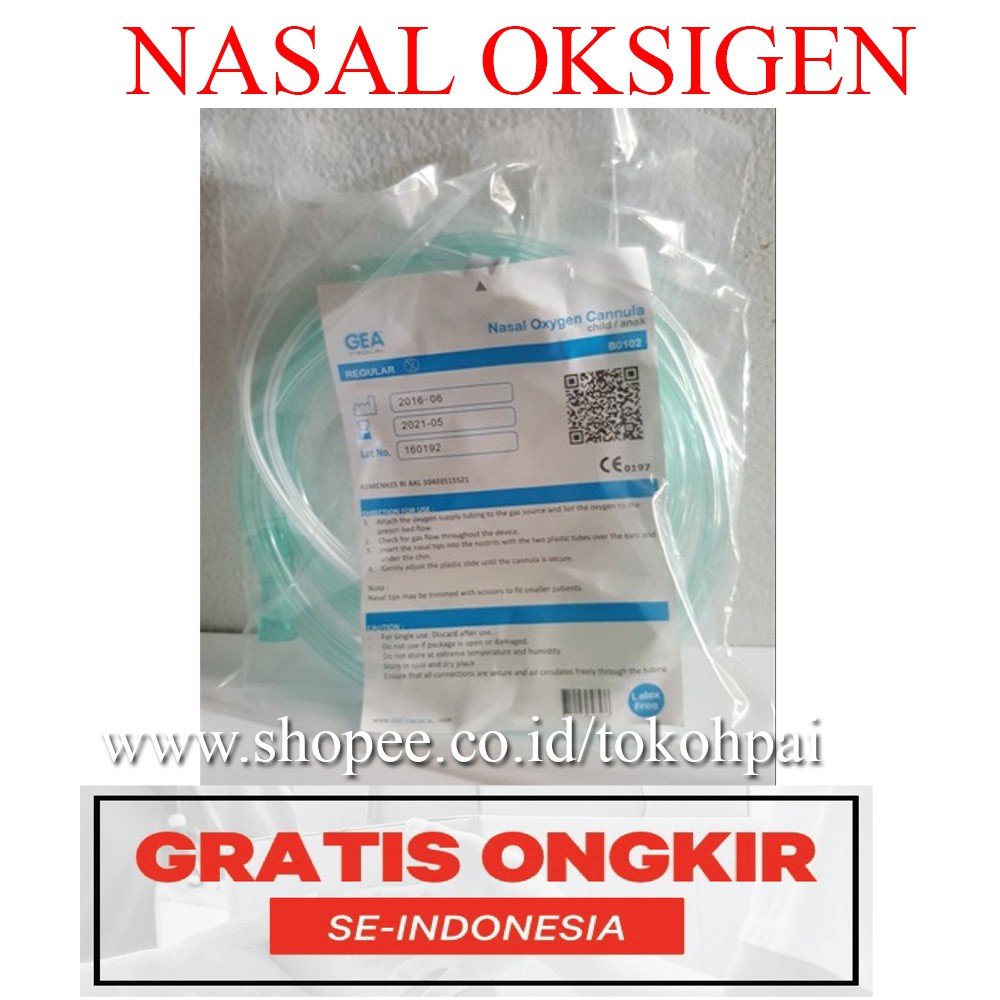 Selang Nasal Oksigen Adult  Dewasa