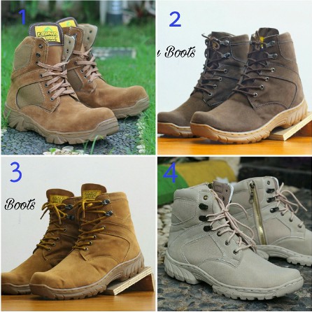 Sepatu Boots Pria Merk Country Delta Safety Ujung Besi Original Handmade Sepatu Touring-Traveling