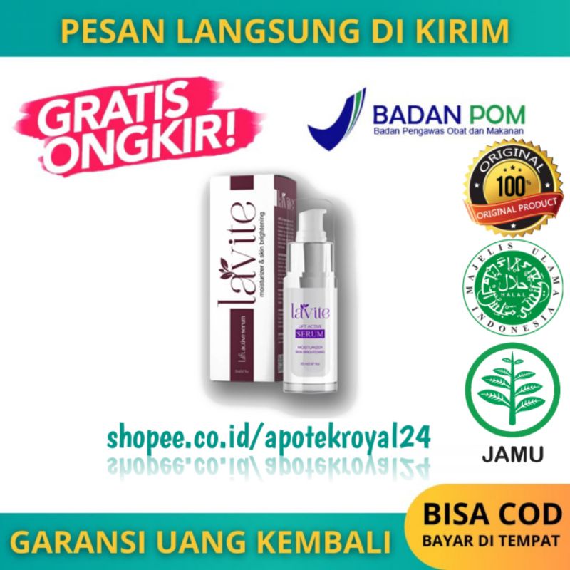 Lavite Asli Serum Anti Aging & Pemutih Serta Menghilangkan Flek & Kerutan Di Wajah 100% Original