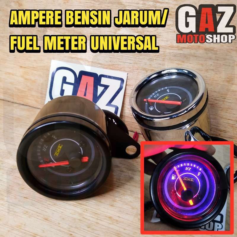 Ampere Bensin Jarum Fuel Meter Indikator Polos Amper Ukur Bahan Bakar Universal