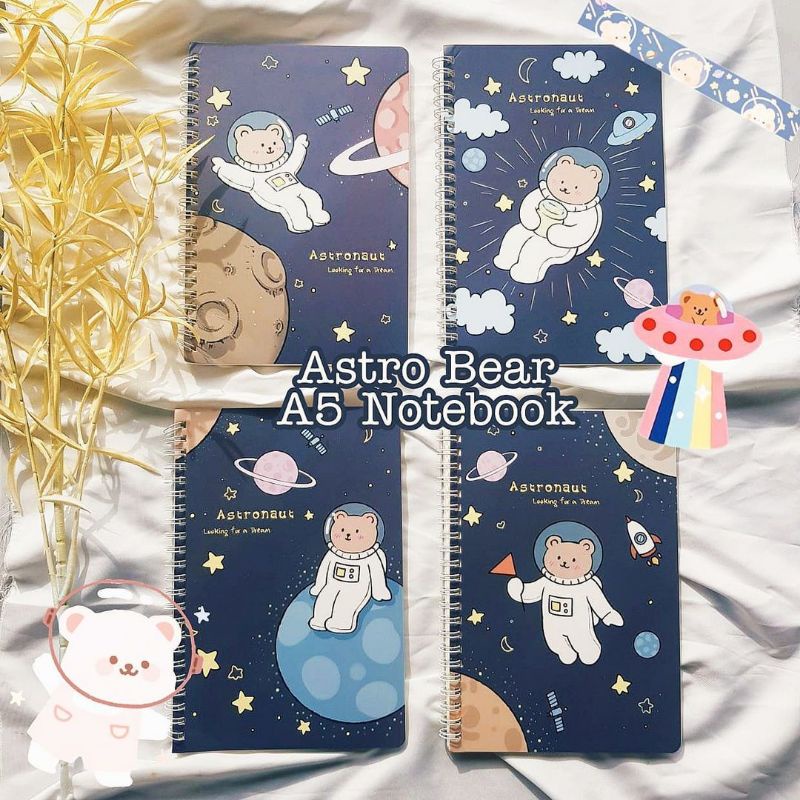 

Astro Bear Spiral Notebook - Buku Tulis Beruang A5