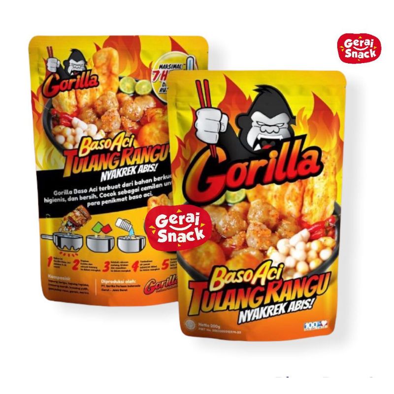 Gorilla Food - All Varian Cemilan Instan Pedas Khas Jawa Barat