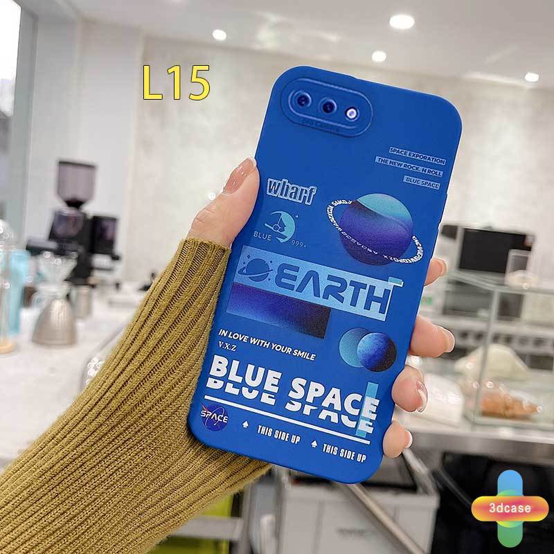 Casing Soft Case OPPO A95 A54 A15 A5S A3S A16 A7 A5 A9 A31 A53 2020 A12 A1K A16K A54S Reno 4 5F 4F A74 A15S A52 A11K A92 A35 A11 A93 A32 A72 A94 A53S F17 PRO A16S A12S Angel Eyes Klein Blue Space Camera Lens Protection Case Cover