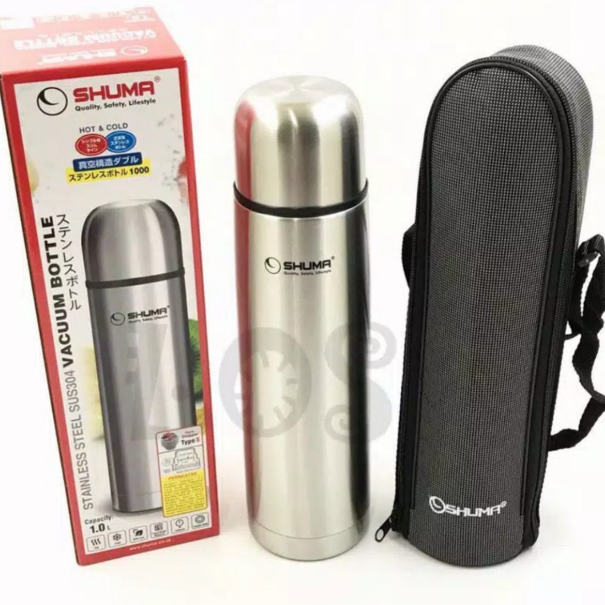 Termos Shuma Botol Minum Air Panas Dan Dingin Stainless Steel Vacuum Flask Lima Kapasitas Volume