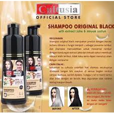 CULTUSIA Shampoo Original Black With Extract Jahe &amp; Minyak Zaitun 160Ml