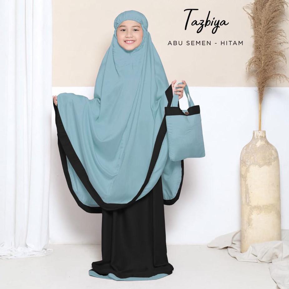 ♠ MUKENA ANAK TANGGUNG KOMBINASI TAZBIYAH TWOTONE SALWA BAHAN MIKRO MUKENA ANAK PEREMPUAN MUKENA TRE