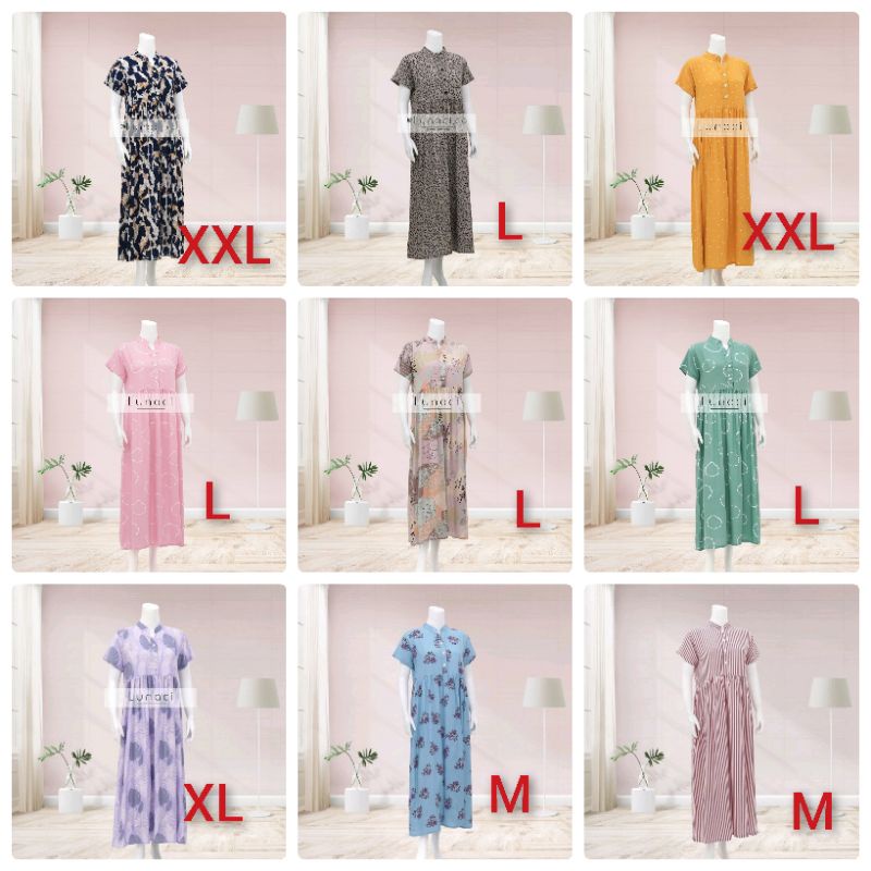 LUNACI Maxi  Dress 1 - Baju dress daster hamil menyusui