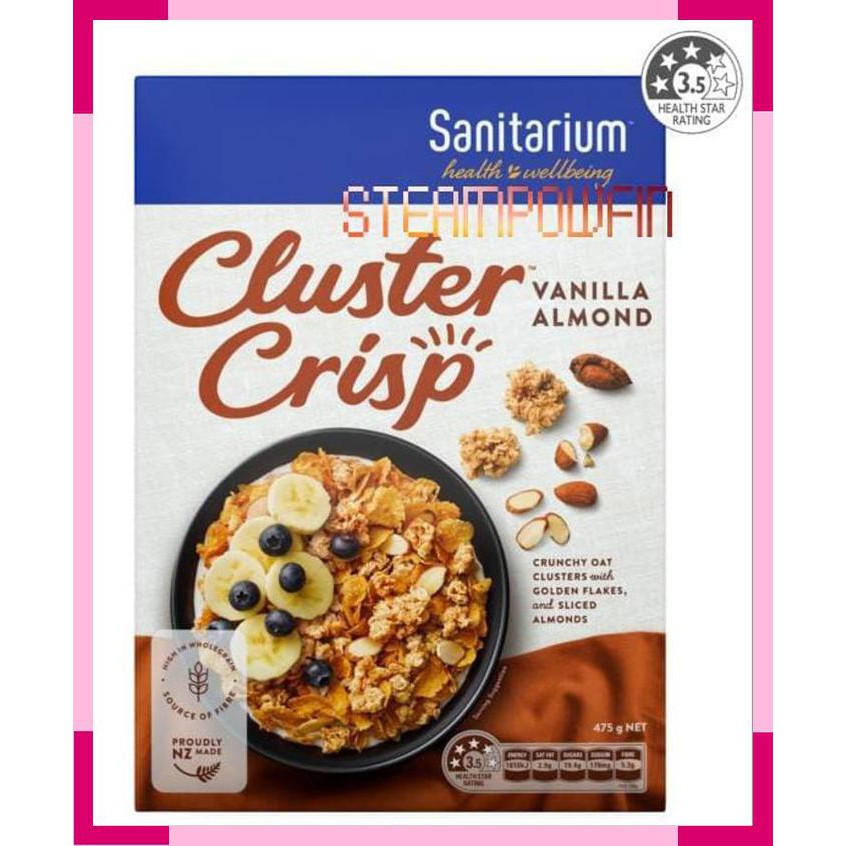 

Sanitarium Cluster Crisp Vanilla Almond Cereal Sereal Kacang Vanila