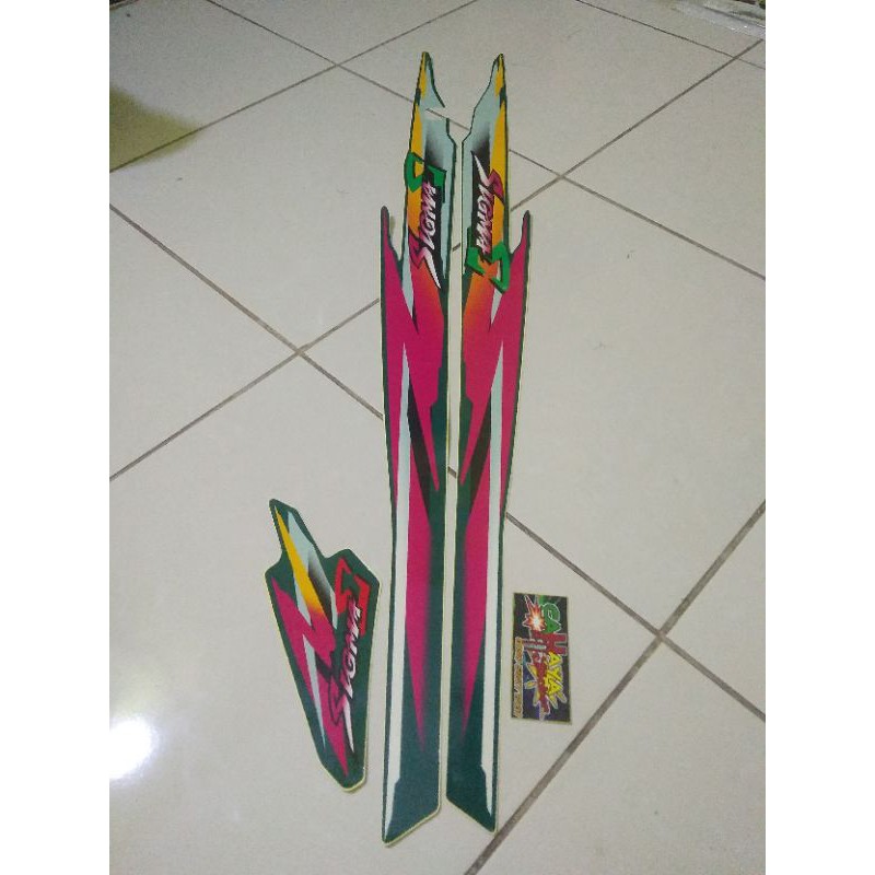 Striping lis sticker standar yamaha Sigma hijau tua
