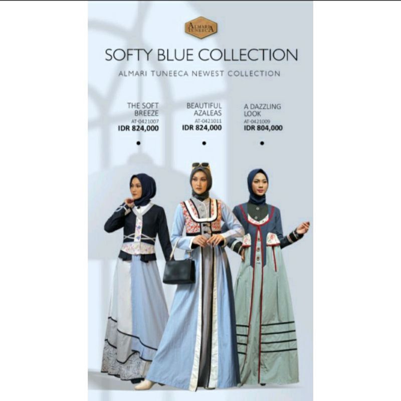FlashSale Gamis Almari Tuneeca Soft Blue