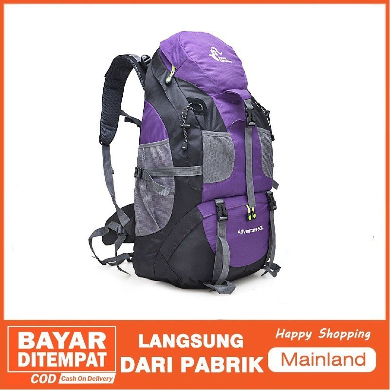 Mainland 50L Tas  Gunung  Hiking Tas  Ransel Pria Travel 