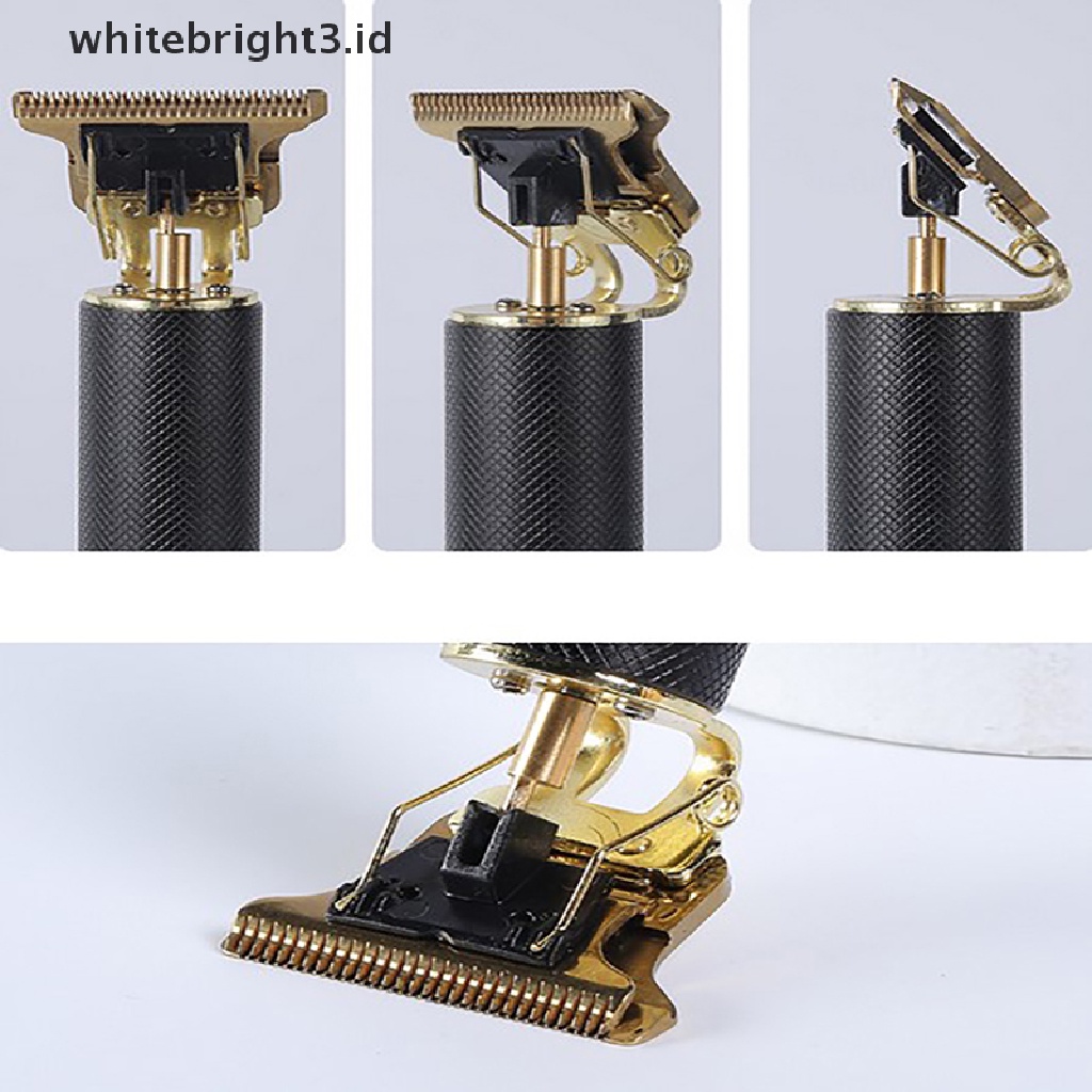 {whitebright3.id} T Shaped Hair Clipper Blade Dengan Stand T9 Blade Trimmer Pengganti Kepala Clipper