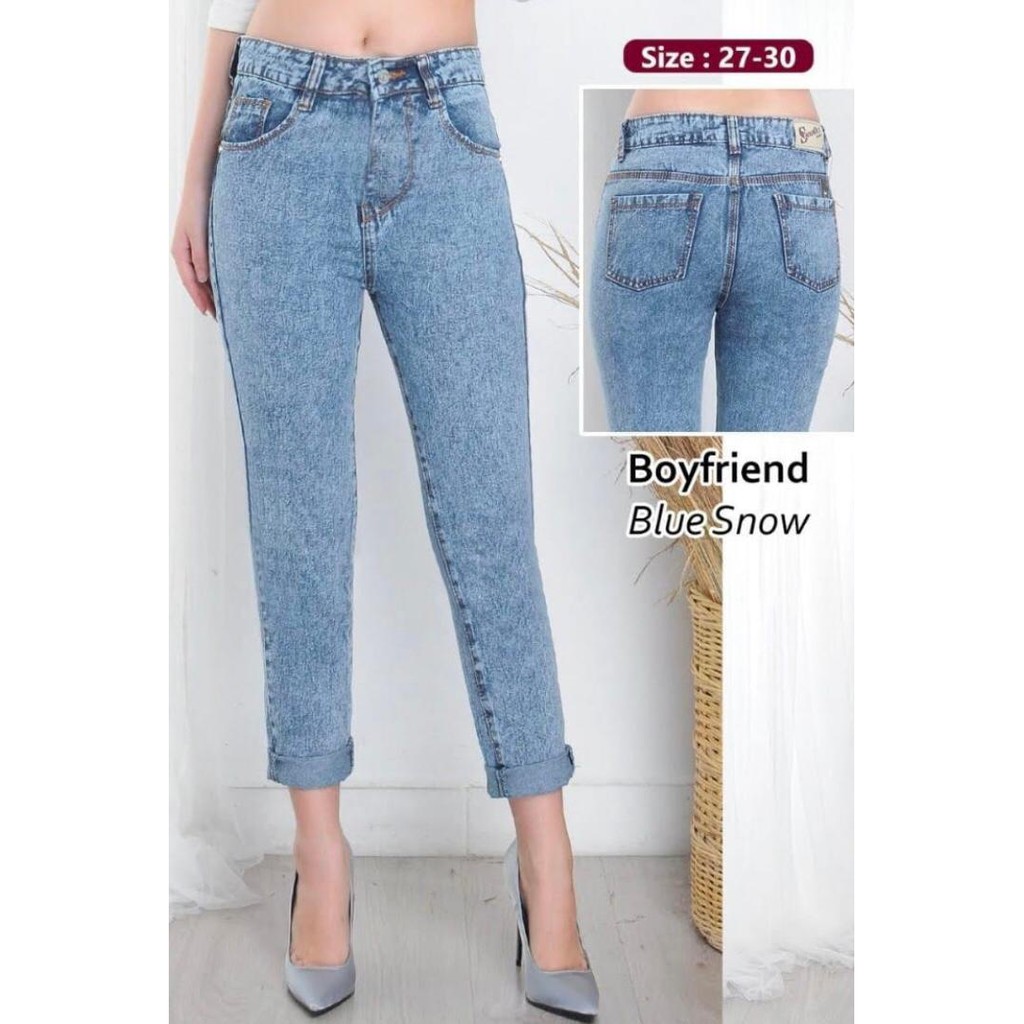 Celana Panjang Jeans Wanita Boysfriend 27-30 Bisa Bayar Ditempat(COD)