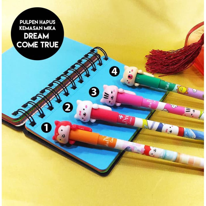 

Pulpen Hapus / Pen Gel bisa dihapus kemasan mika - Dream Come True