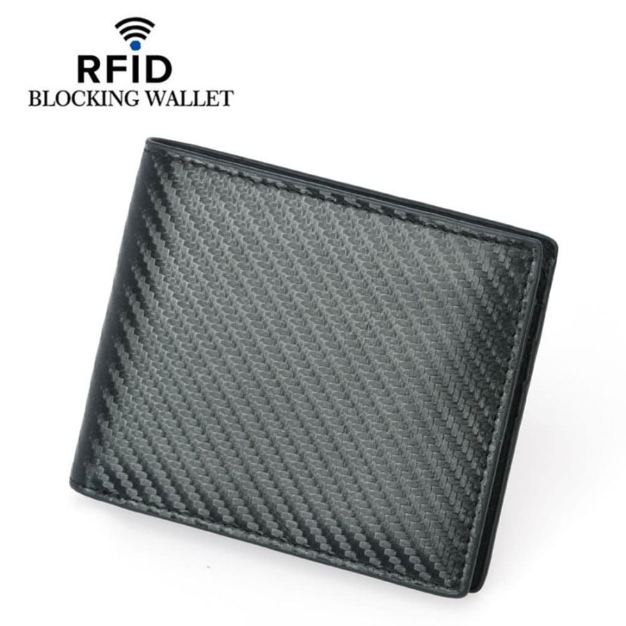 BUBM Dompet Kartu Anti RFID Bahan Kulit - TQ-302 - Black