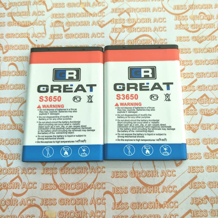 Baterai Battery GREAT Double Power Samsung Lakota C3322 S3650 B3410 C3510