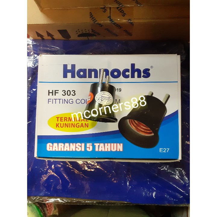 Hannochs Fitting Colok E27 Hitam -HF303