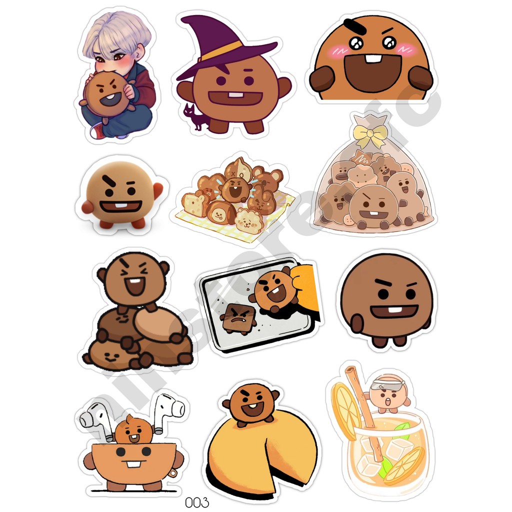 STIKER BT21 (SHOOKY) EDITION UNTUK CASE HP/KOPER/LAPTOP/DLL