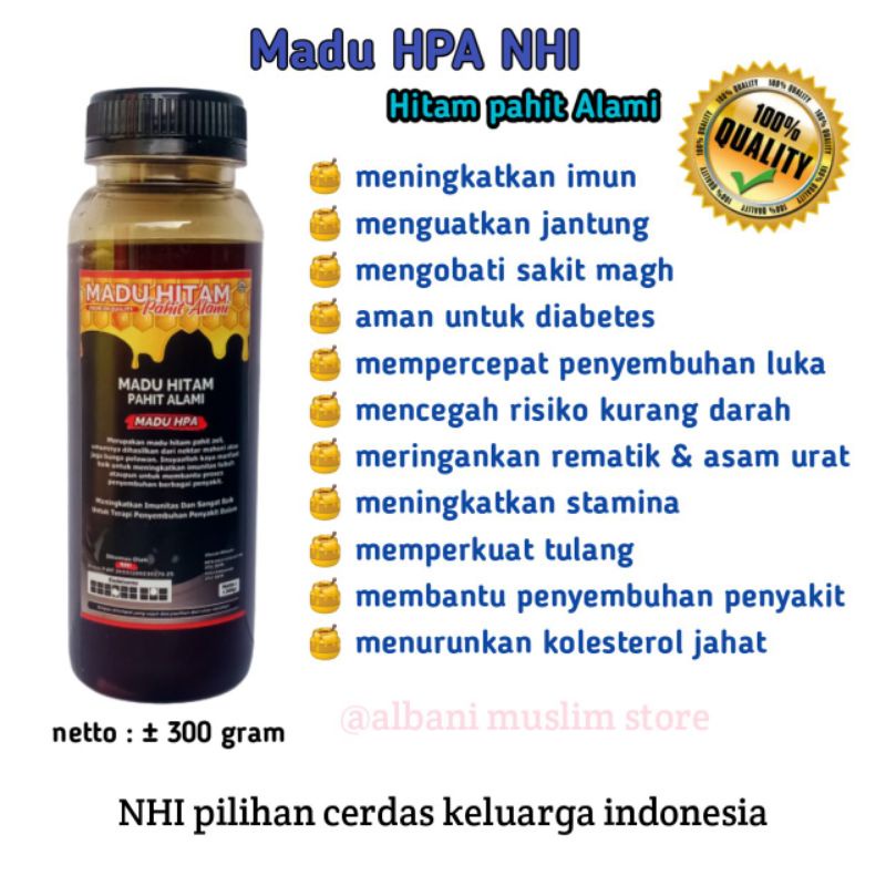 

Madu Hitam Pahit HPA 300gram