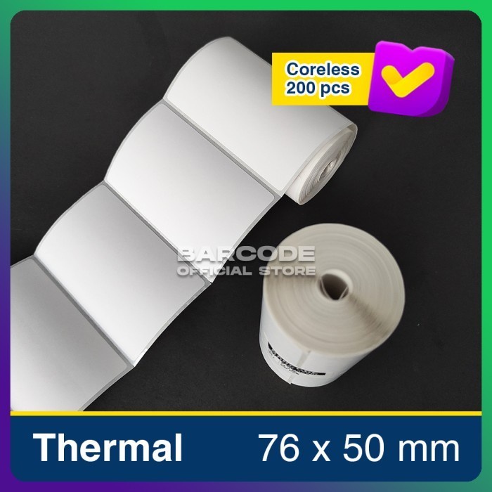 

Label Thermal Printer Bluetooth 80mm 76x50 / 80x50 mm isi 200 pcs