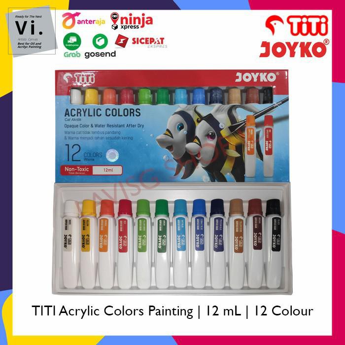 

Cat Acrylic set Titi 12 warna Joyko