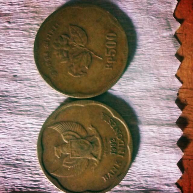 Koin 500 rupiah lama tahun1992