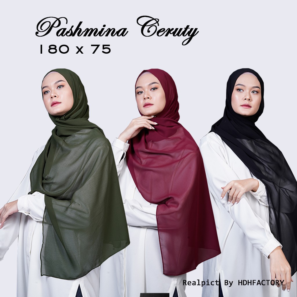  JILBAB  PASHMINA  CERUTY BABYDOLL  PART 1 Shopee Indonesia