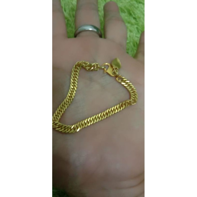 gelang anak emas muda motif rantai