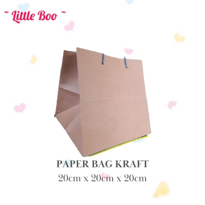 

Paper Bag Kraft Polos / Kantong Kertas 20cmx20cm20cm