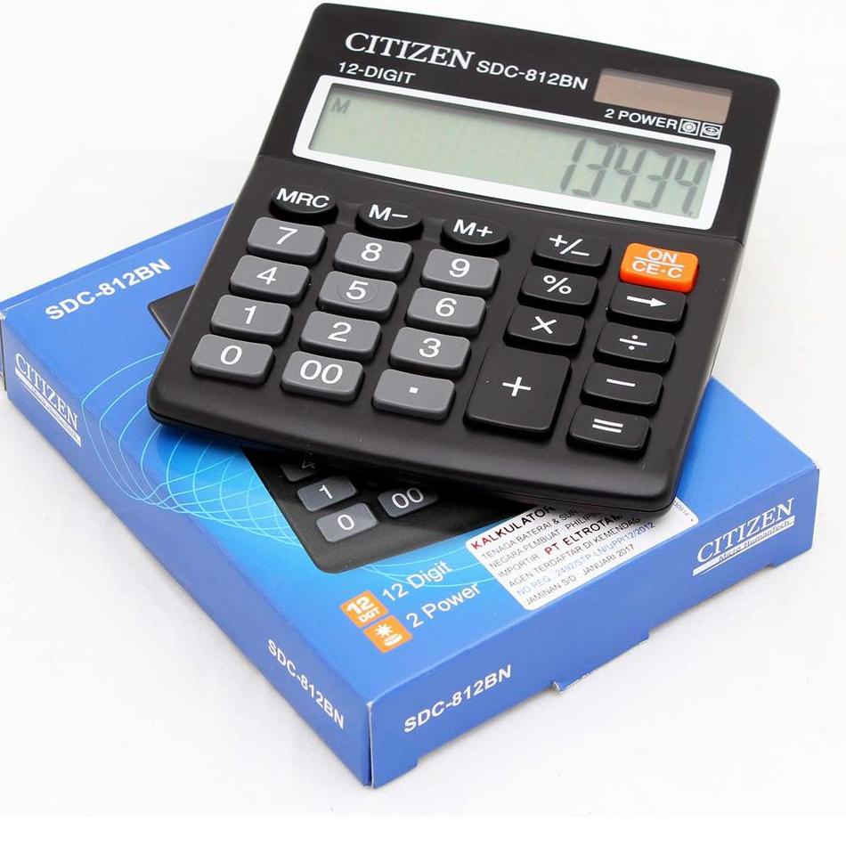 

(HOT SALE!) Kalkulator 12 Digit Angka CITIZEN SDC 812 - Calculator Digital