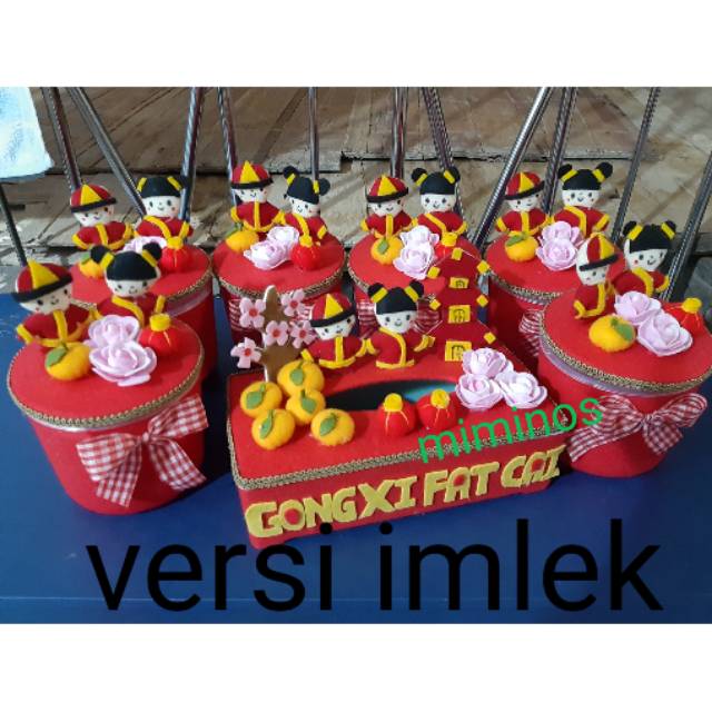 Toples set imlek isi 6 toples 1 kotis . Toples imlek