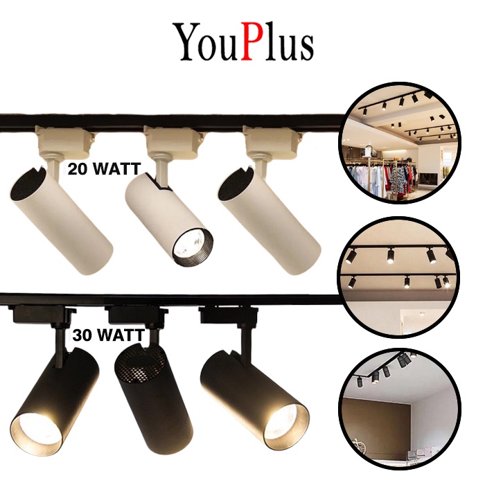 YOUPLUS LAMPU LED MURAH REL TRACK LED SOROT LAMPU SOROT TRACKLIGHT REL SPOTLIGHT 20W / 30W FITING SO