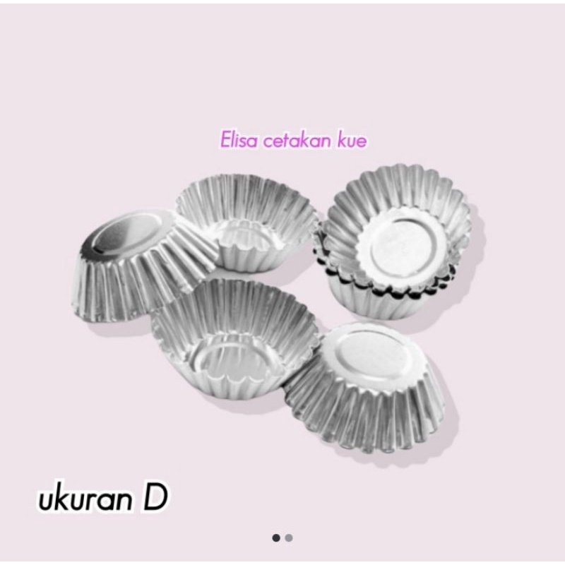 Cetakan kue sus pie susu/ Pie buah egg tart isi 20pcs size D - 5,5cm