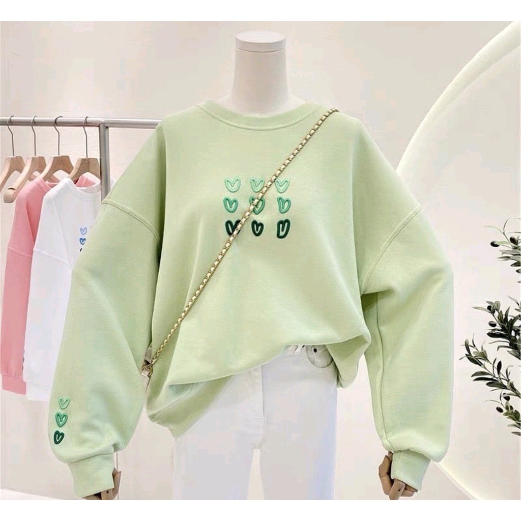 FULL LOVE SWEATER OVERSIZE OBLONG CREWNECK WANITA