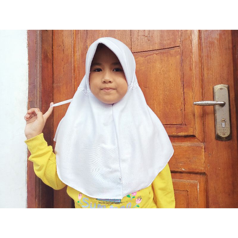 MURAH jilbab Sekolah ukuran SD. Hijab sekolah SD. Kerudung sekolah. Kerudung anak el-Rahma