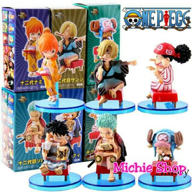 Figure one piece WCF Wano kimono Set 6 Luffy nami Sanji zoro Usop