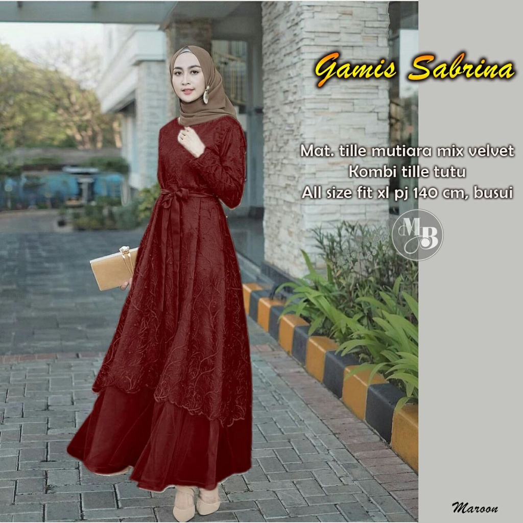 Sabrina Velvet Gamis Muslimah Lebaran 2023 Gamis Lebaran Remaja 2023 Gamis Lebaran 2023 Gamis Hijab 