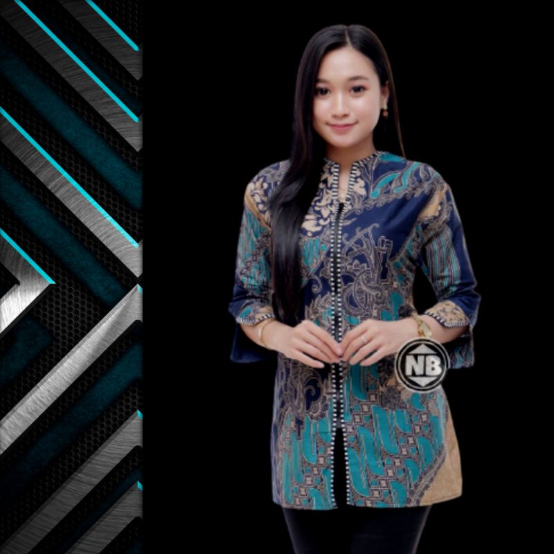 [ BISA COD ] Baju Batik Wanita Atasan Blouse Terbaru Modern Seragam Resespsi