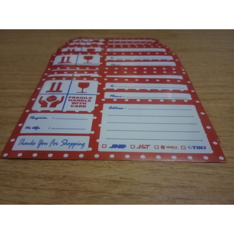 

stiker label alamat pengiriman olshop motif polkadot