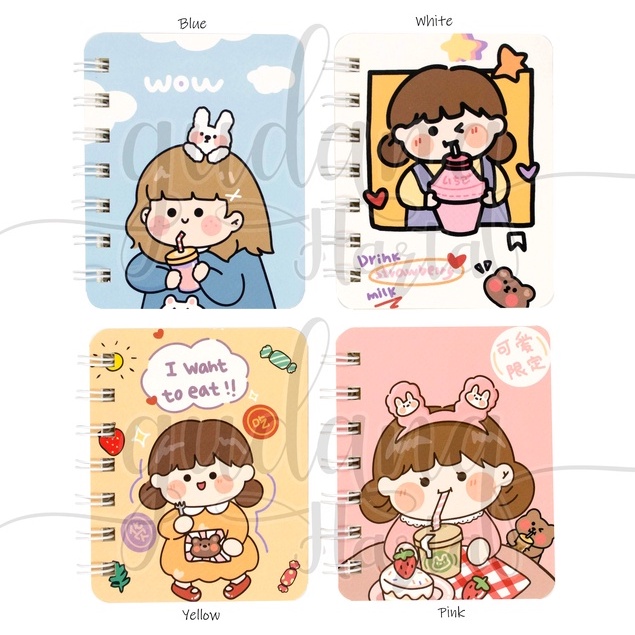 

Notebook A7 Spiral Girls Love To Eat Buku Mini Motif Makanan GH 308532