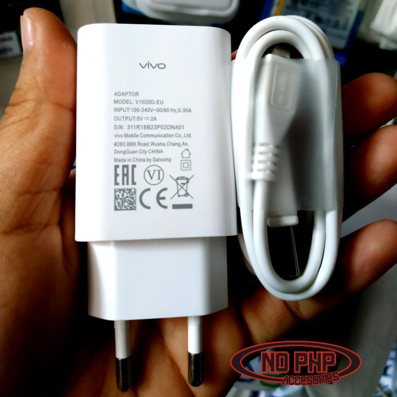 ORIGINAL CHARGER VIVO (2A 5V) Y31 Y21 Y35 Y51 Y15 V3 V5 ORIGINAL USB